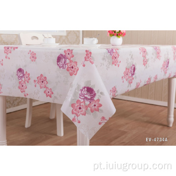 Toalha de mesa luxuosa do restaurante floral PEVA para eventos de casamento